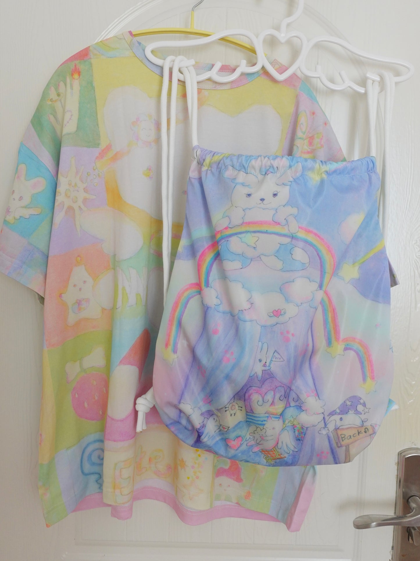 Drawstring Backpack - Error world, we hugging☁️