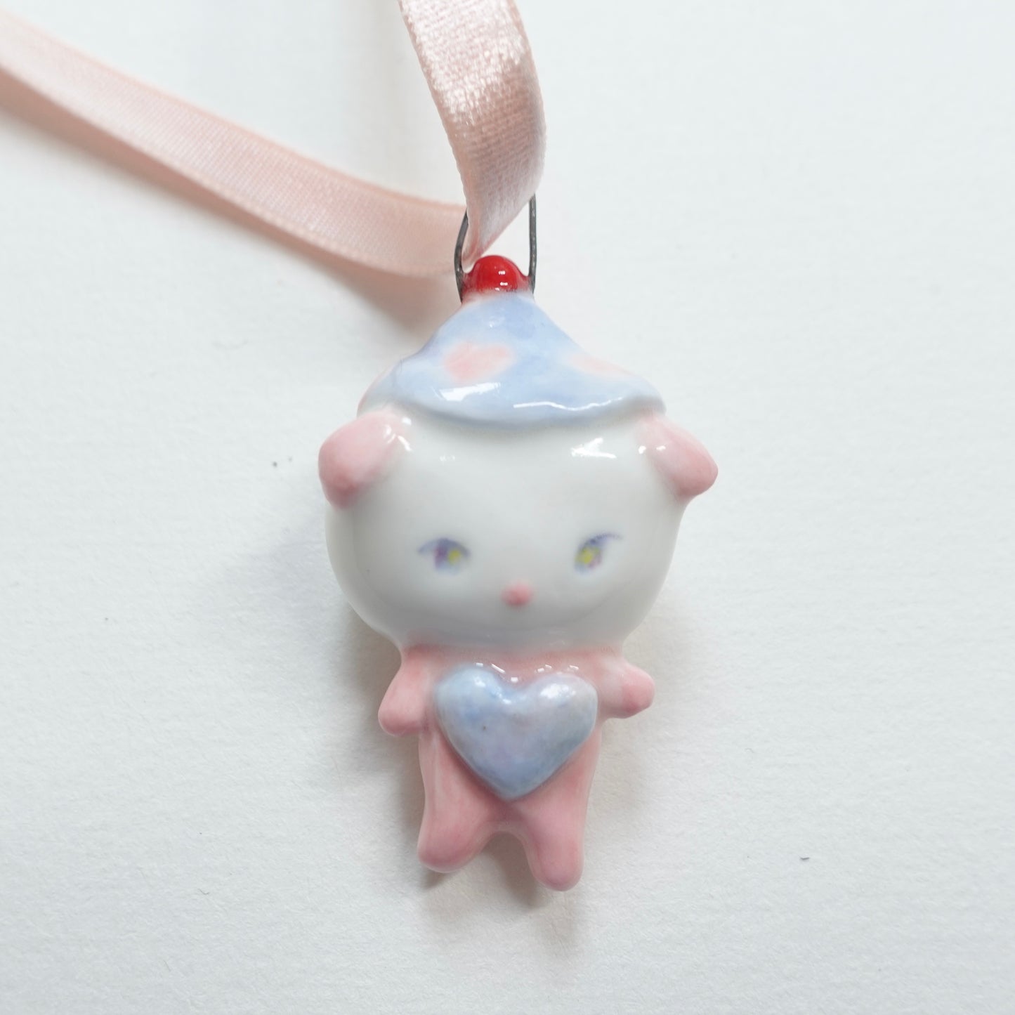 Ceramic Pendant - Blue Hat Friend
