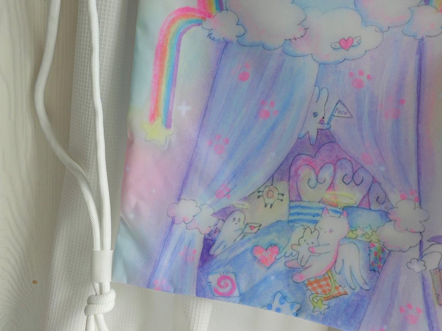 Drawstring Backpack - Error world, we hugging☁️