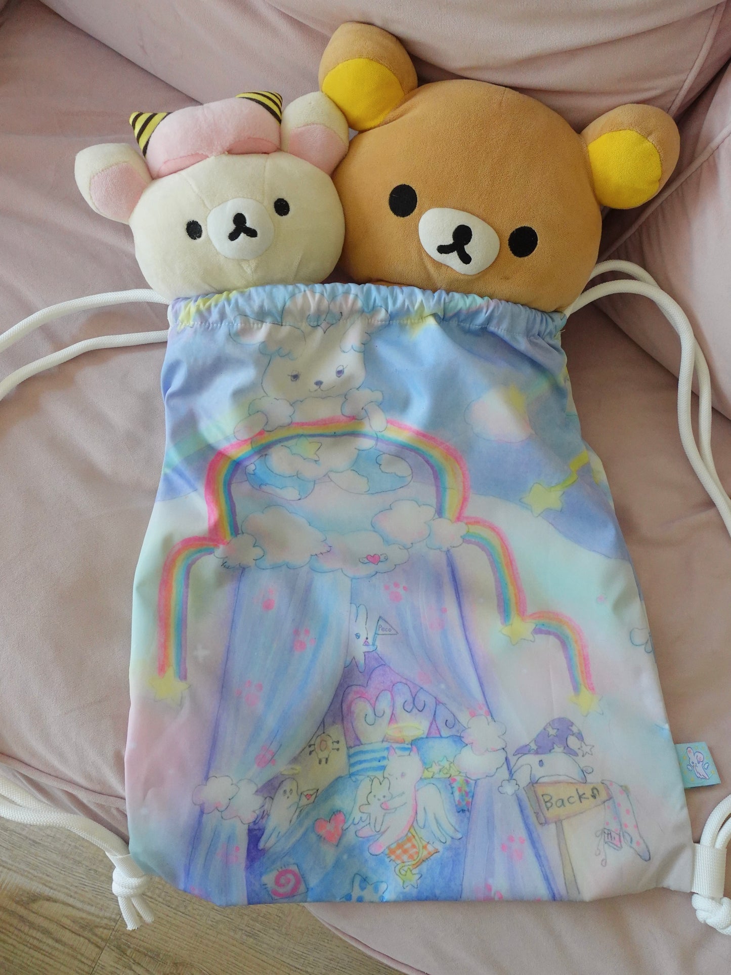 Drawstring Backpack - Error world, we hugging☁️