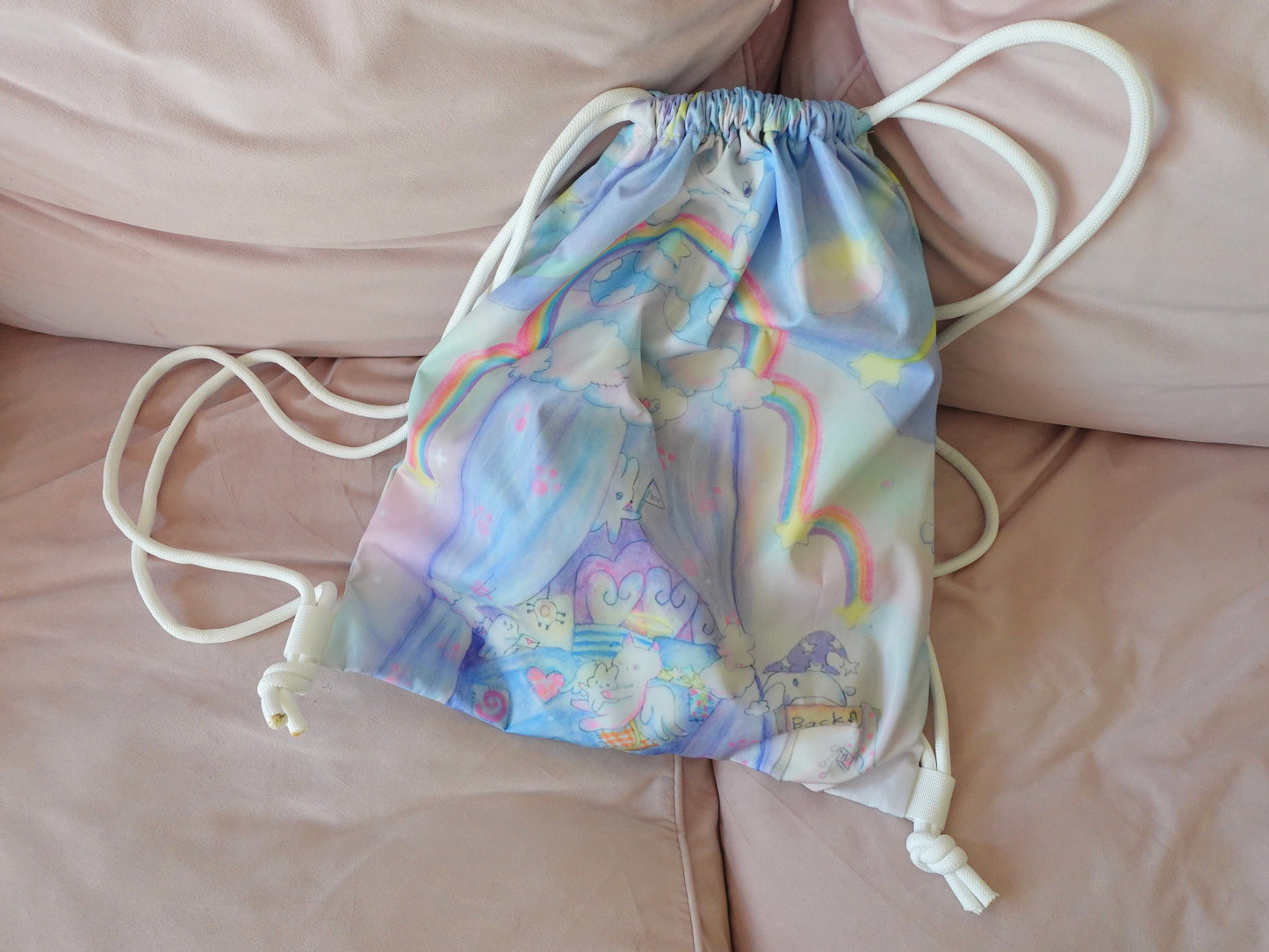 Drawstring Backpack - Error world, we hugging☁️