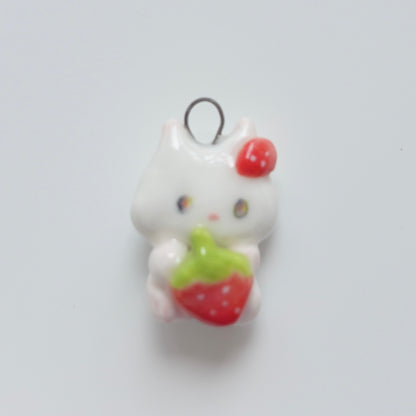 Ceramic Pendant - 🍓&🍀