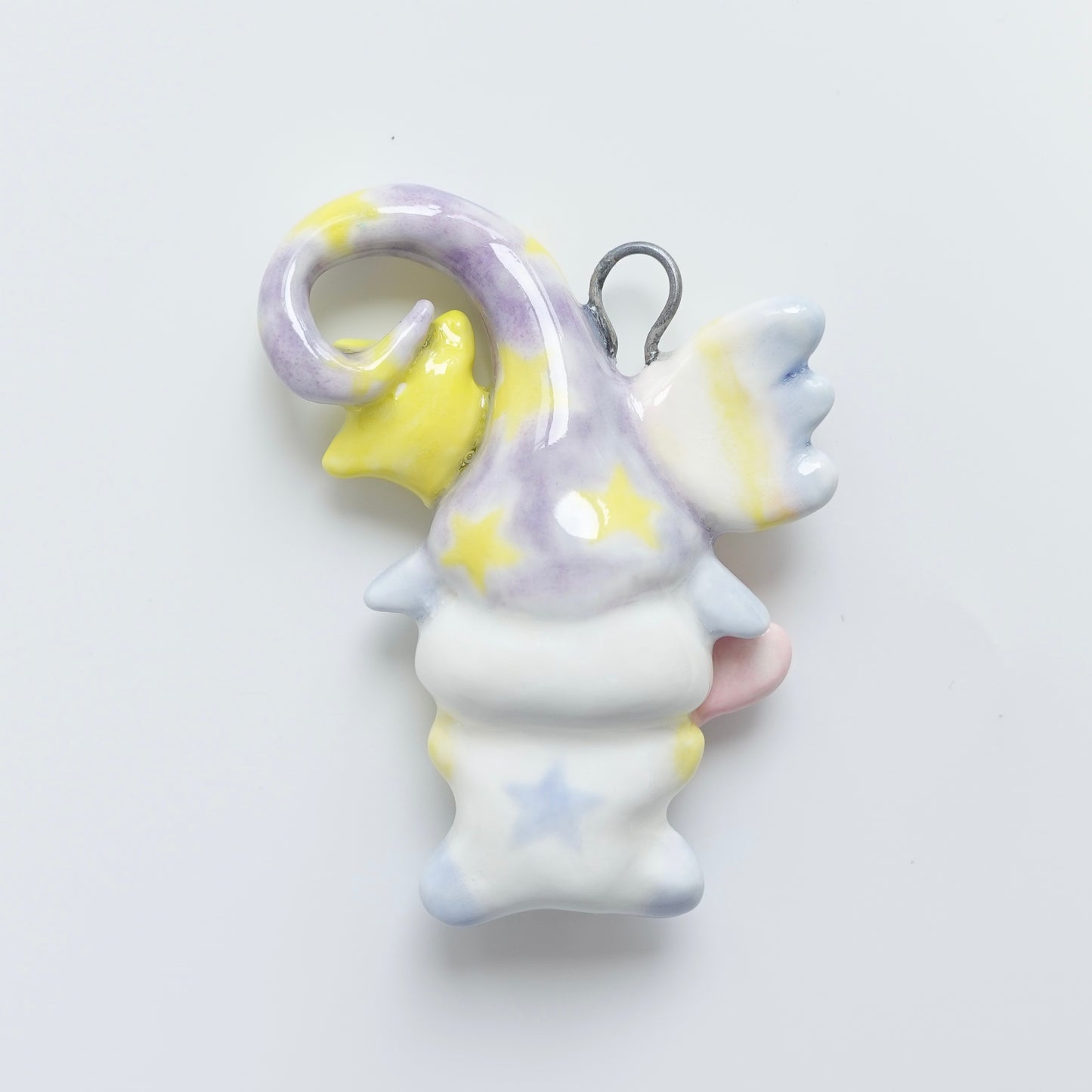 Ceramic Pendant - Soft Spell with a Heart Wand