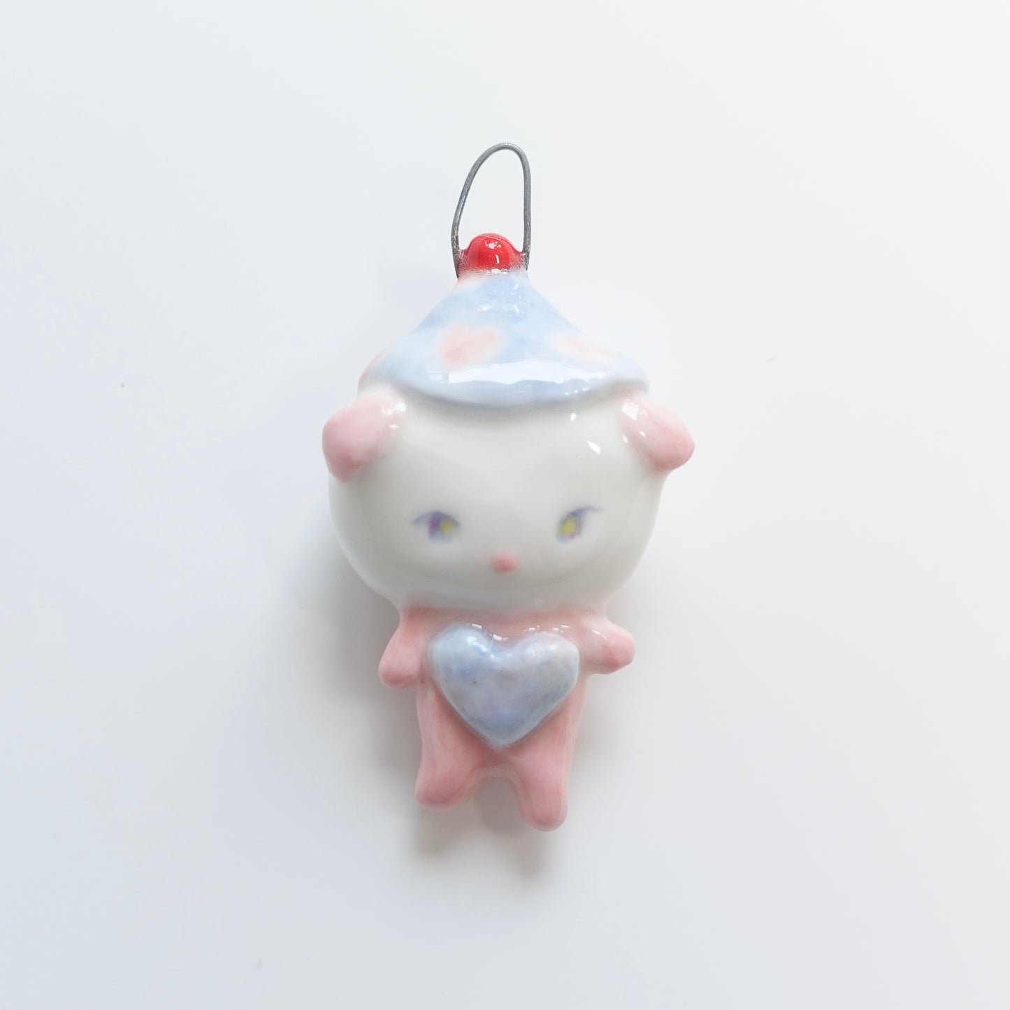Ceramic Pendant - Blue Hat Friend