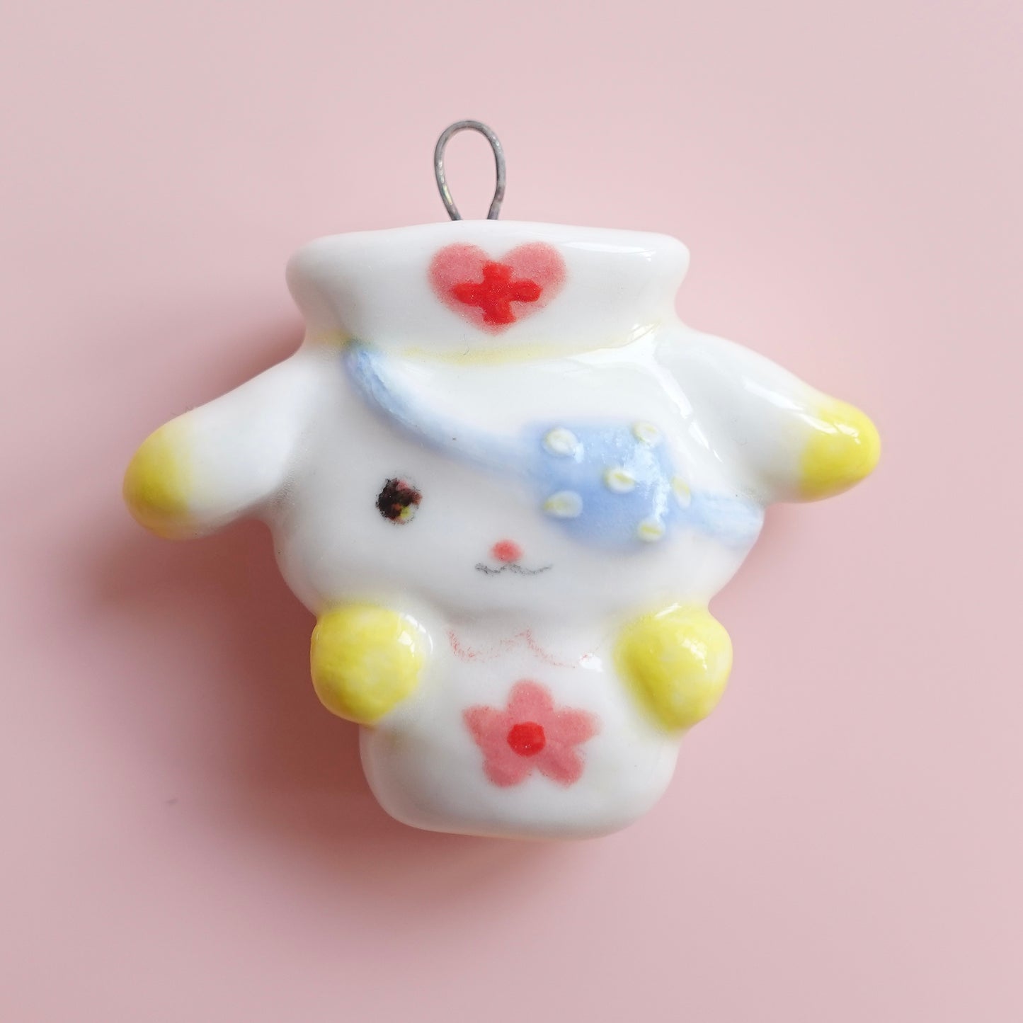 Ceramic Pendant - Spring Nurse Puppy