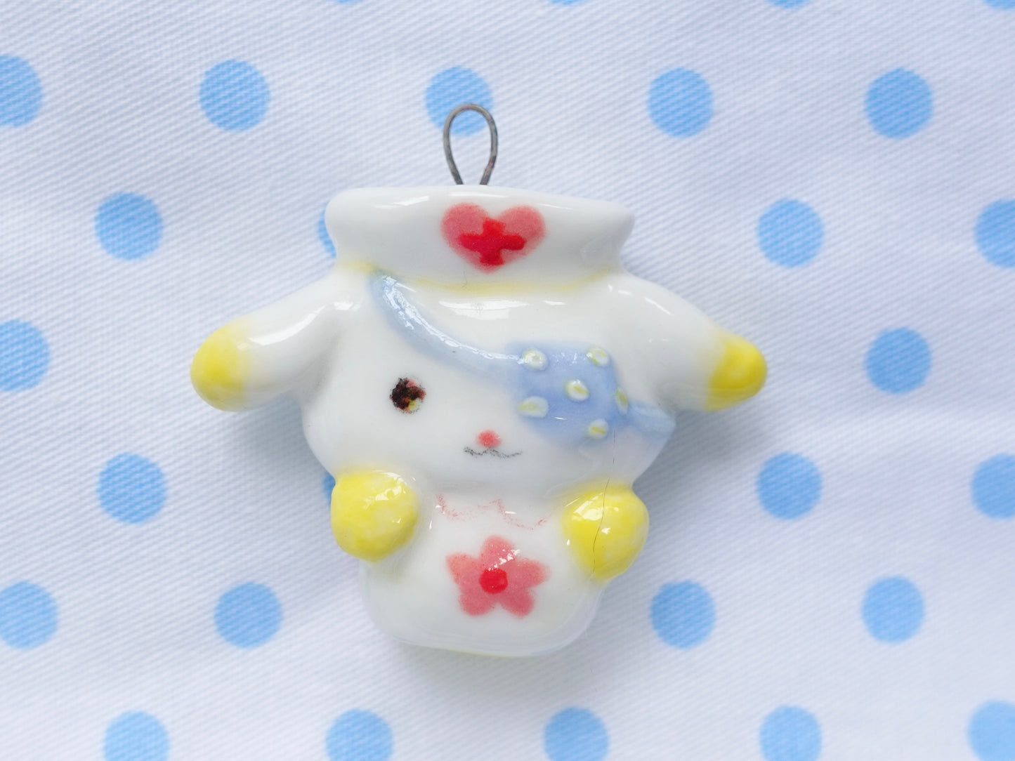 Ceramic Pendant - Spring Nurse Puppy